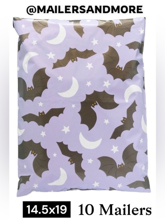 Other - 10 Purple Bat and Moon Mailers For Costumes, Jackets, Sweaters & Jeans 14.5x19